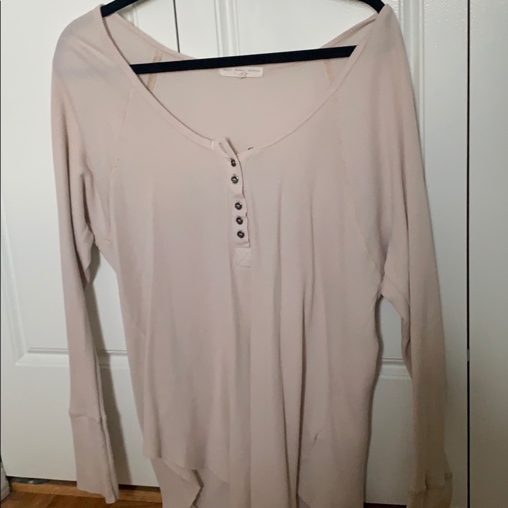 Adorable Creme Oversized Henley